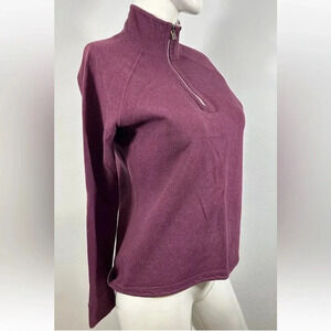 Tommy Bahama 1/4 Zip Reversible Sweater Size Small Burgundy/Greige Long Sleeves